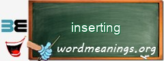 WordMeaning blackboard for inserting